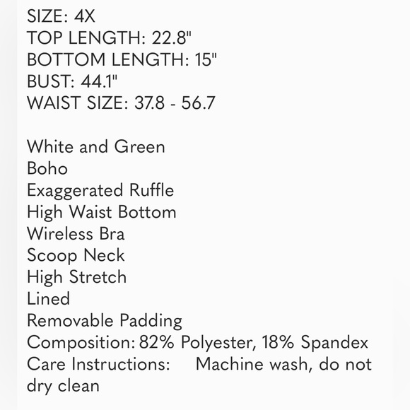 Plus Tropical Hanky Hem Bikini Swimsuit - Picture 4 of 5